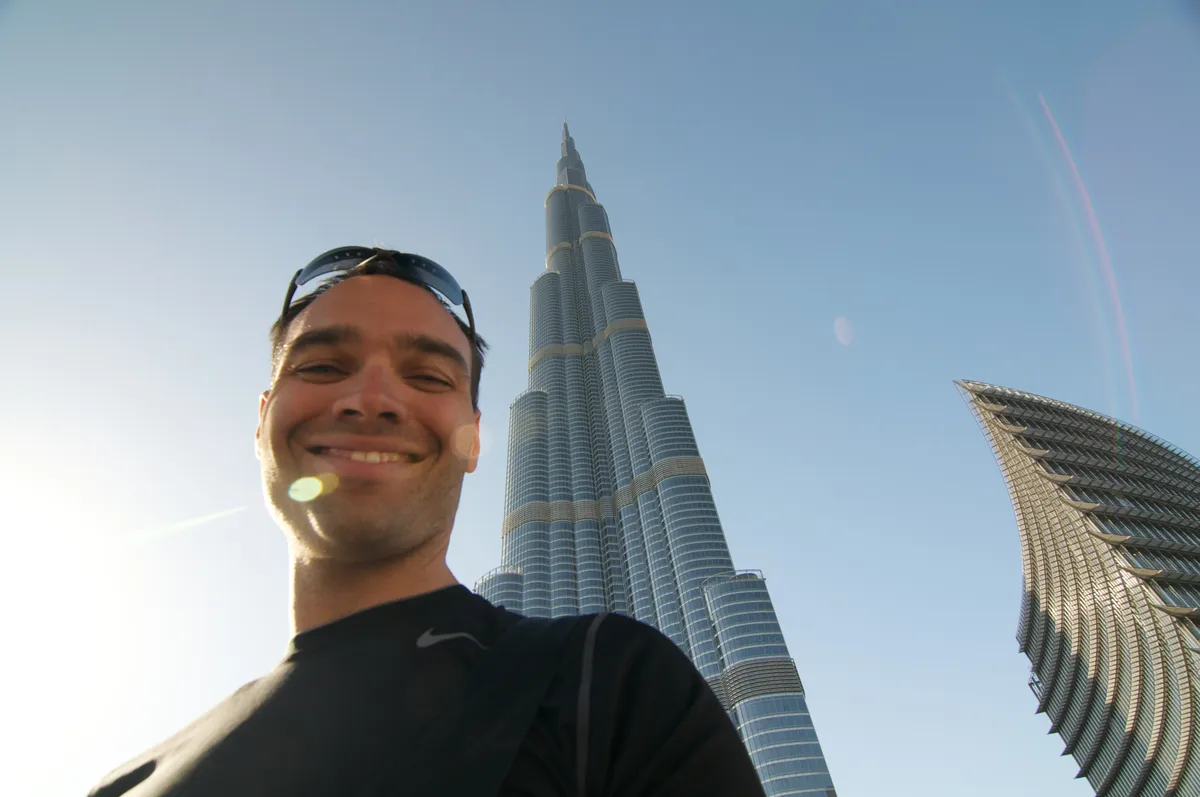 Me with Burj Khalifa in the background