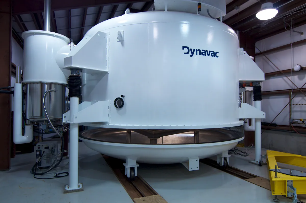 Outside of aluminize autoclave used to re-surface the primary mirror when its reflectivity drops below a defined limit