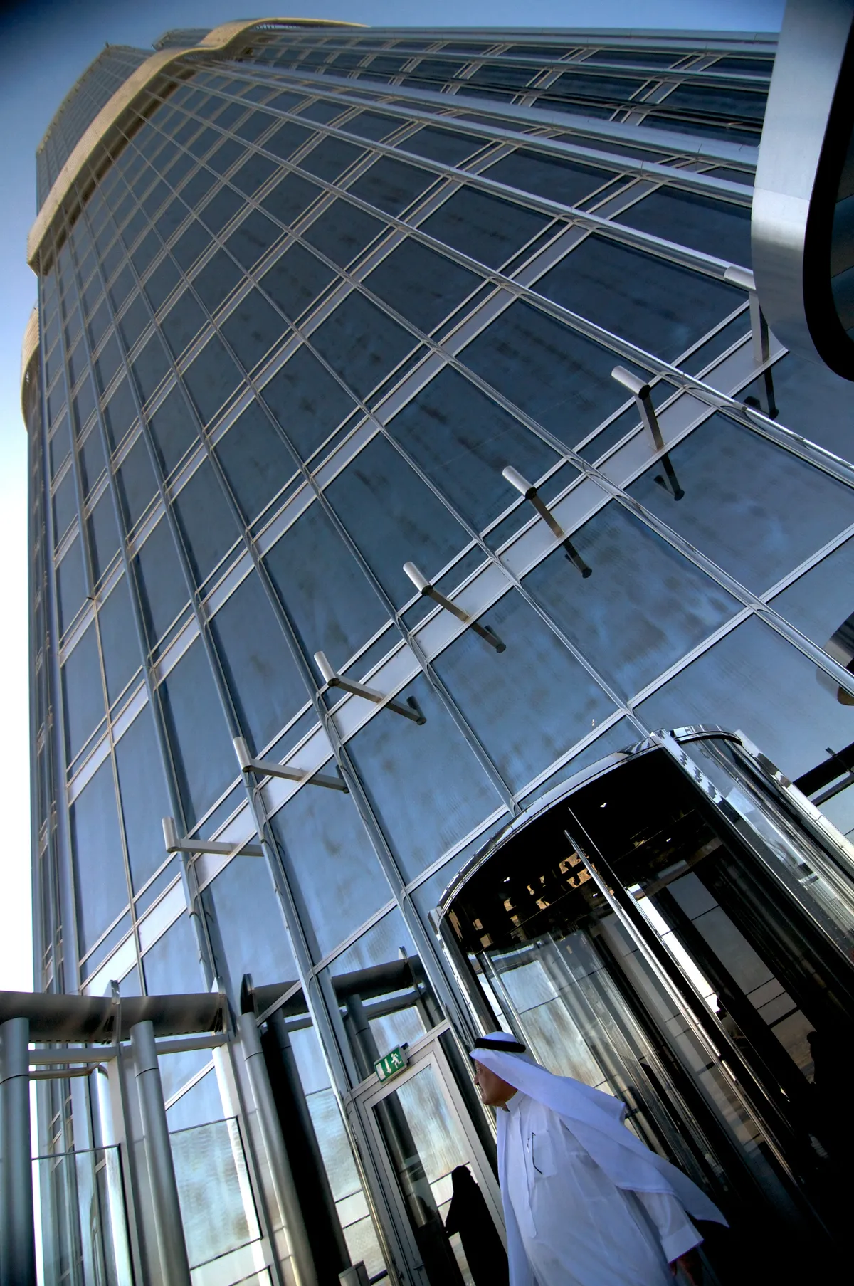Even at the 124th floor of the Burj Khalifa there are still many more to go to the very top