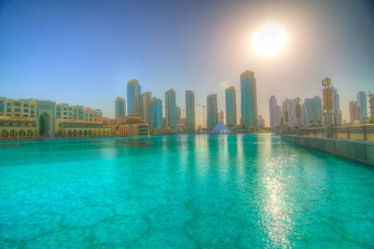 Water area outside of the Dubai Mall