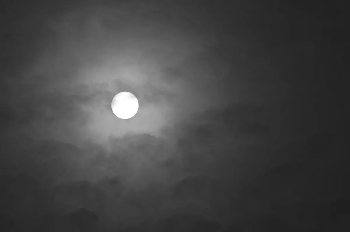 Sun through clouds