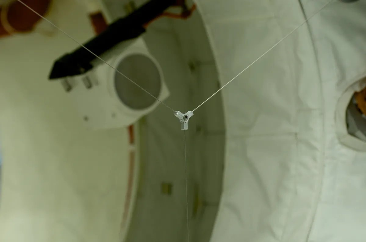 International Space Station docking alignment thing-a-ma-jig; it is tiny!