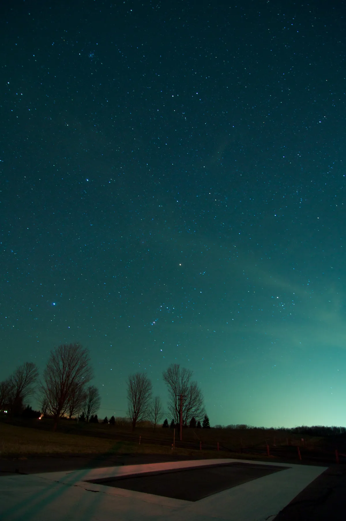 Orion from the end of the Skaneateles Aerodrome