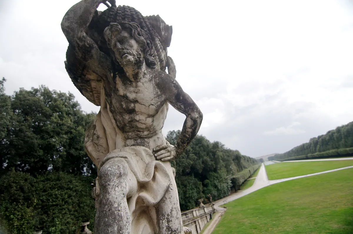 Reggia di Caserta can be seen in the background