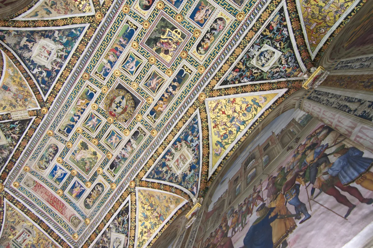 Ceiling of library within Duomo di Siena