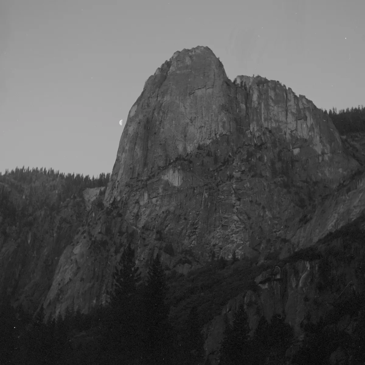 Half moon over Yosemite